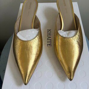 Khaite Women's Gold Mules